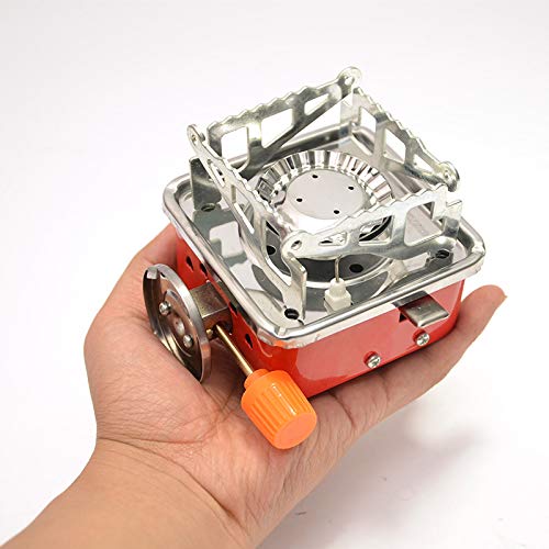 Camping Stove Gas Square Stove - Portable and foldable, with gas Cylinder