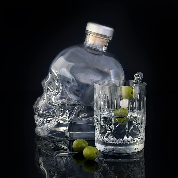 Crystal Head Skull Bottle & Glass