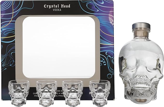 Crystal Head Skull Bottle & Glass