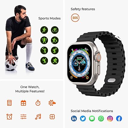 Ultra Smart Watch with Beautiful Strap, Bluetooth Calling Smart Watch