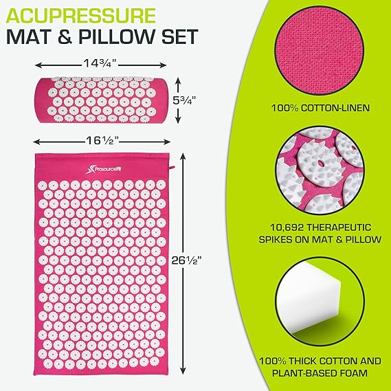 ProSource Acupressure Mat Pillow Set