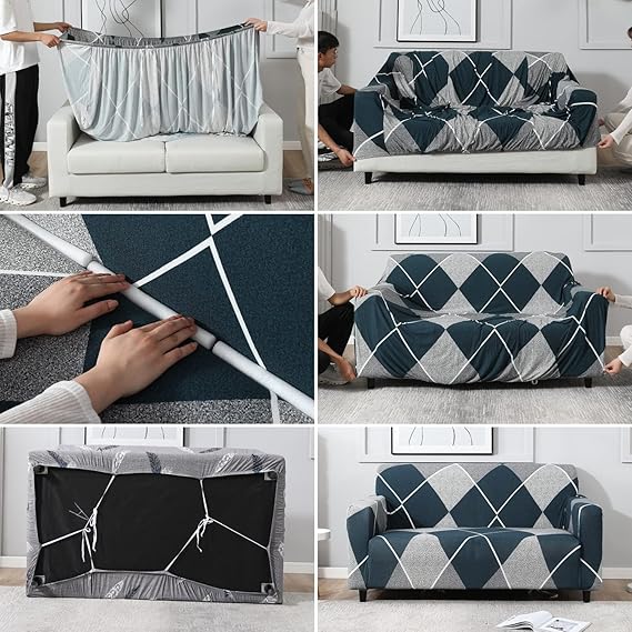 Sofa Cover 3 Seater and 2 Seater Fully Covered Universal 5 Seater Sofa Cover