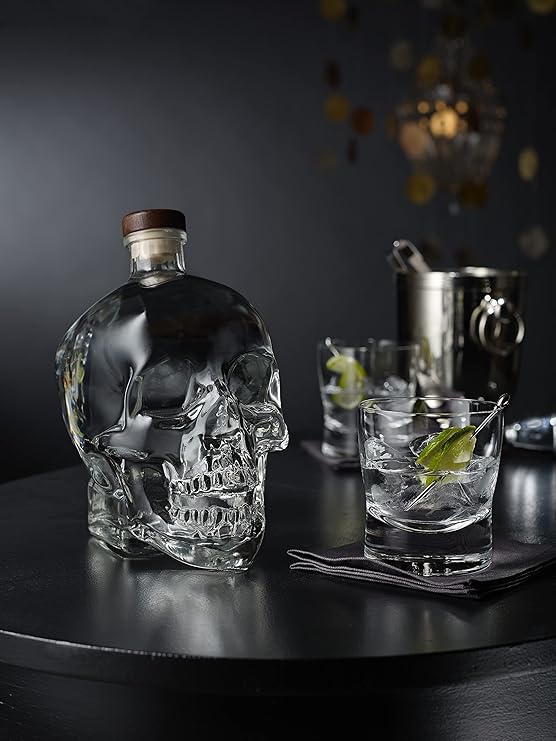 Crystal Head Skull Bottle & Glass