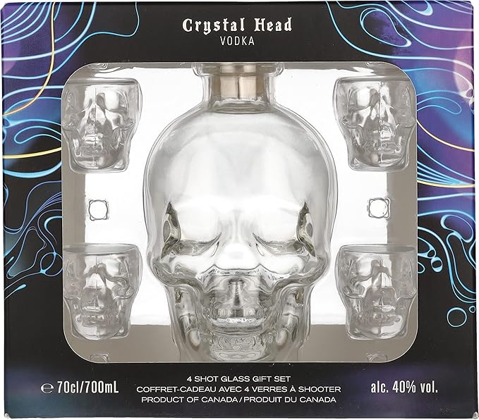 Crystal Head Skull Bottle & Glass